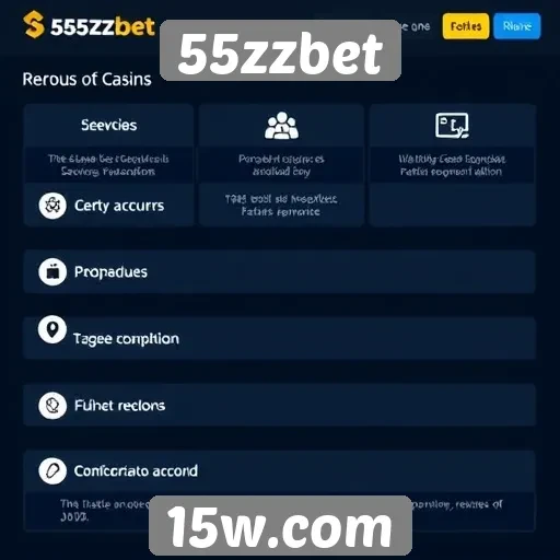 Recursos e funcionalidades do site 55zzbet